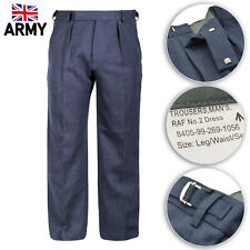Trousers Pants Royal Air Force RAF Mens Work Lightweight No 2 British Army Blue picture