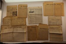 Geneseo Newspaper lot Henry County IL Union Advocate Peoples Mission 1859 1888 picture