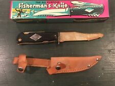 Vintage NEW Decora Solingen German D.B.G.M. 8 in 1 Fisherman's Knife & Sheath picture