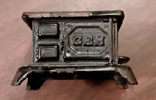 Antique GEM Stove Oven SALESMAN'S SAMPLE Cast Metal BLACK no topper   no reserve picture