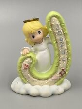 2002 Enesco Precious Moments Alphabet Figurine Letter J For Joyful 3” Vintage picture