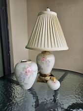 Lenox Table Lamp, Matching Vase & Perfume Bottle Discontinued 1993  Chatsworth  picture