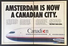 1987 CANADIAN AIRLINES INTL DC-10 AMSTERDAM ad advert airways CP AIR CANADA picture