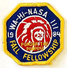Lodge 111 Wa-Hi-Nasa eX1984-2 Fall Fellowship Pocket Patch  OA  BSA picture