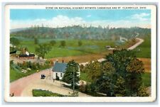 c1920 Scene National Highway Cambridge St. Clairsville Ohio OH Vintage Postcard picture