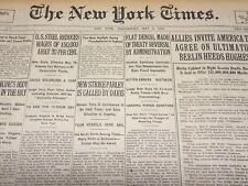1921 MAY 4 NEW YORK TIMES - U. S. STEEL REDUCES WAGES OF 150,000 - NT 7840 picture