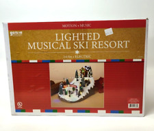 Gerson International Tabletop Christmas Ski Resort Animated Lighted Musical Test picture