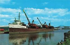 Duluth MN Superior WI Harbor, Freighter Ship St Lawrence Seaway Vintage Postcard picture