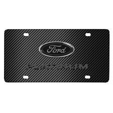 Ford Platinum 3D Dark Gray Logo on Carbon Fiber Look Steel License Plate picture