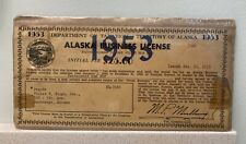 Vintage 1953 Territory of Alaska Business License The Pagoda Restaurant and Bar picture