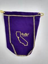 RARE Crown Royal Country State Bag Purple Gold California CA Promo Swag 9