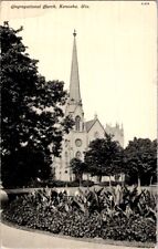 Vintage Postcard Congregational Church Kenosha WI Wisconsin c.1907-1915    I-459 picture