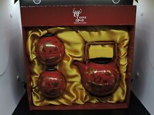 Shanghai Expo 2010 - Wishes Red Chinese Lantern Porcelain 5 Piece Tea Set - IOB picture