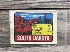 Vintage Baxter Lane Co Window Decal Mt. Rushmore South Dakota Red Yellow 4x3”  picture
