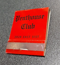 Vintage PENTHOUSE CLUB  Matchbook              2828 E. 51st, Tulsa, OK -  1960's picture