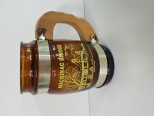 Vintage Brown Barrel Glass, Michigan Mug Souvenir 1970's  picture