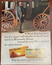 Vintage Wells Fargo Bank Wyatt Earp Checks Print Ad picture