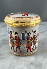 Vintage Halcyon Days Enamel - Yeoman Warders Tower of London Trinket Box AS IS picture