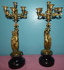 Pair French Neo Classical Bronze Figural Candelabras James Pradier, Susse Fres picture