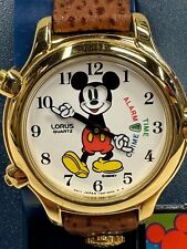 Rare Vintage Lorus Mickey Mouse V69F-6000 Musical Alarm Chime Quartz Watch NOS picture
