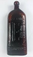 Warner's Safe Cure Melbourne Bottle Amber Embossed 1890's Antique Bottle Exellen picture