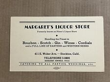 Postcard Stockton CA Margaret's Liquor Store Weber Ave California Advertising picture