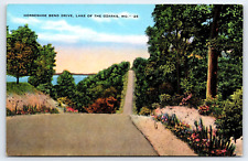 Lake Of The Ozarks, MO, Horseshoe Bend Drive, Landscape Antique Vintage Postcard picture