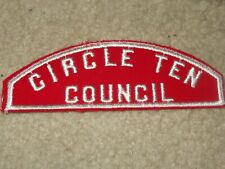 Boy Scout BSA Circle Ten Texas Red White RWS Council Strip PRE CSP Patch picture