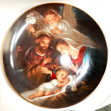 AN ANGELS MESSAGE Jesus PROMISE OF A SAVIOR PLATE Porcelain 1993 BRADFORD 1st picture