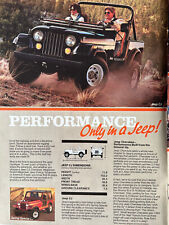 Vintage 1985 Jeep CJ Laredo original color ad A476 picture