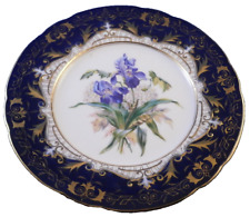 Antique 19thC Pirkenhammer Porcelain Floral Plate Porzellan Teller Czech Flowers picture
