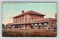 Missoula MT-Montana, Northern Pacific Depot, Train Station, Vintage Postcard picture