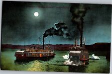 Steamers Bailey Gatzert & Dalles City Columbia River Vintage Postcard T37 picture