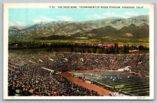 1935 The Rose Bowl, Pasadena, California Football Tournament Stadium Postcard picture