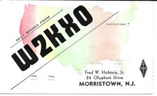 QSL 1954 Morristown NJ  radio card picture