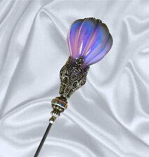 10 inch HATPIN with PURPLE VIOLET Baroque PEARL in Gothic Silver Setting 10