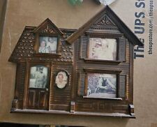 Vintage Victorian Gothic House Shaped Resin Family Tree Picture Frame  picture