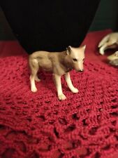 Vintage Bone China Grey Wolf Miniature Figurine picture
