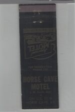 Matchbook Cover Horse Cave Motel Horse Cave, KY picture