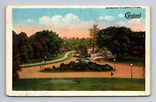 Entrance to Garfield Park Cleveland Ohio Postcard c1921 picture