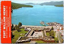 VINTAGE CONTINENTAL SIZE POSTCARD HISTORIC FORT WILLIAM HENRY LAKE GEORGE NY picture