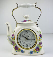Vintage Tea Pot Kettle Clock Quartz Made Japan LANDEX Royal Craft RARE 24x29cm picture