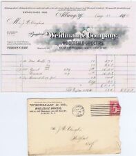 Original Billhead & Envelope Weidman & Company, Wholesale Grocers Albany,NY 1893 picture