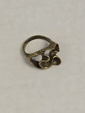 Vintage mid century modern design brass ring size 4.5 picture