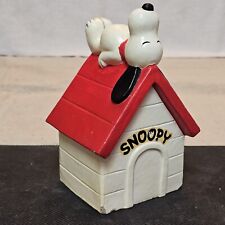 Vintage 1970 Peanuts Ceramic Snoopy Red Dog House Coin BANK Made In Japan picture