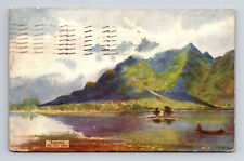 c1907 The Dhal Lake Kashmir India Raphael Tuck's Oilette Postcard picture