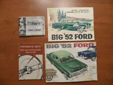 Lot- Vintage Antique 1952 Ford Car Auto Literature, Ads, Recent Parts Catalog picture