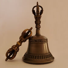 Tibetan Buddhist 5 Pronged Bronze Bell 7