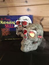 Vintage Halloween Mr. Foggy Mist Making Skull with Led Lighting Pan Asian Fogger picture