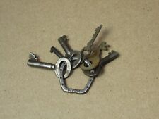 Vintage / Antique Depose Horseshoe Shaped  Split Key Ring with Keys picture